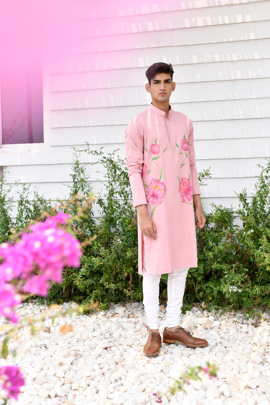PINKESQUE peony kurta