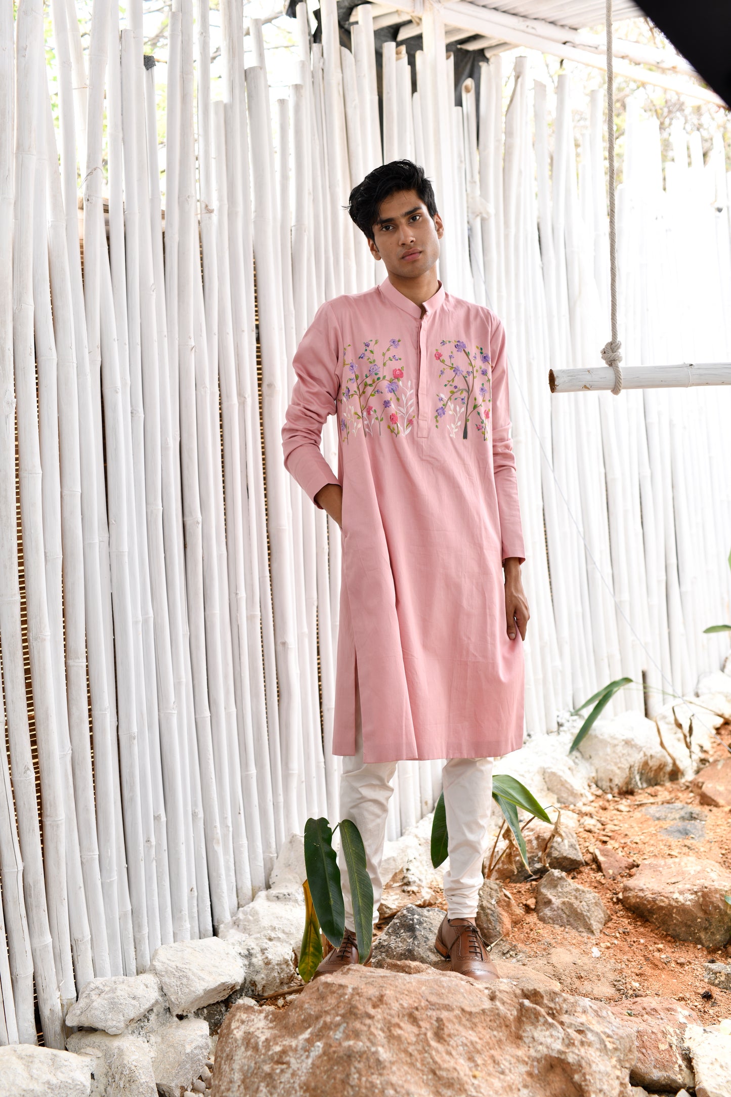 PINKESQUE floral kurta