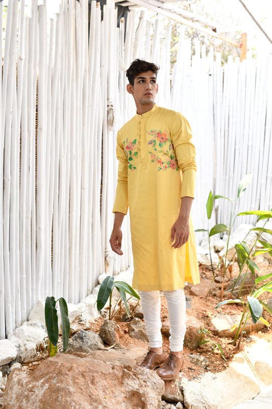 SUNSHINE YELLOW BIRD KURTA