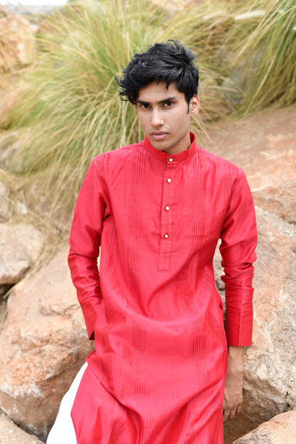 Urban red kurta set