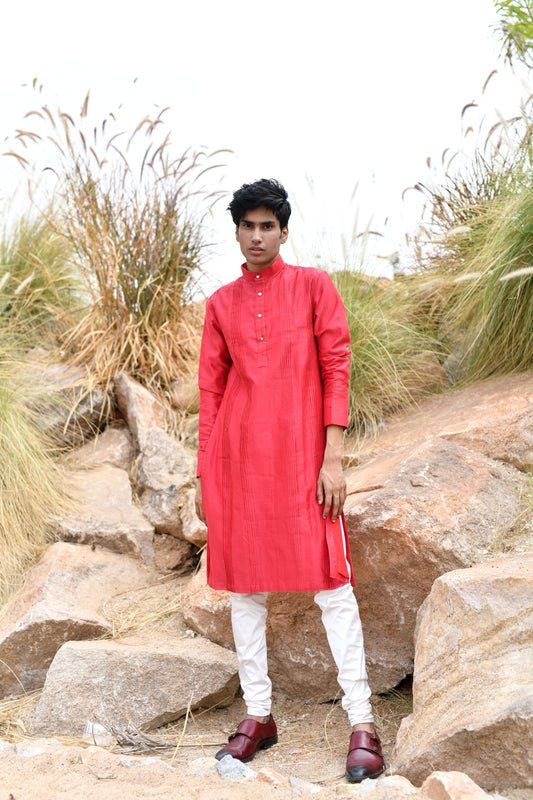 Urban red kurta set