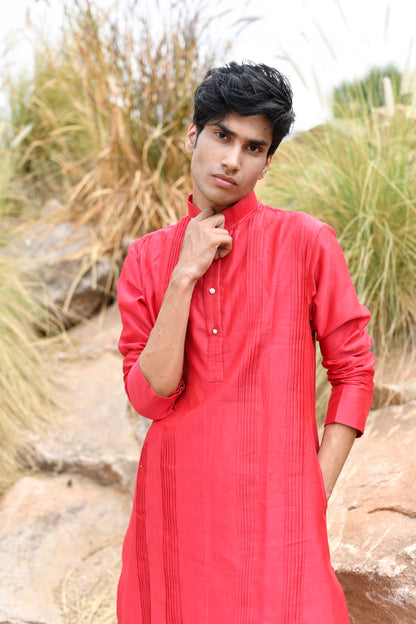 Urban red kurta set