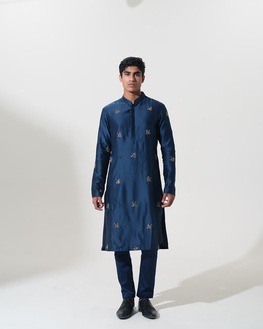 ABSTRACT CRANE KURTA SET