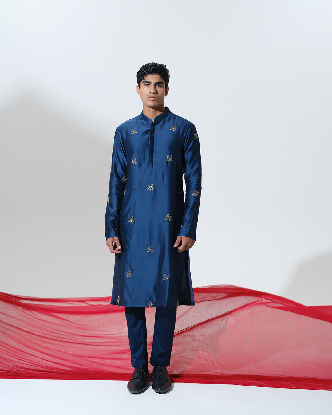 ABSTRACT CRANE KURTA SET