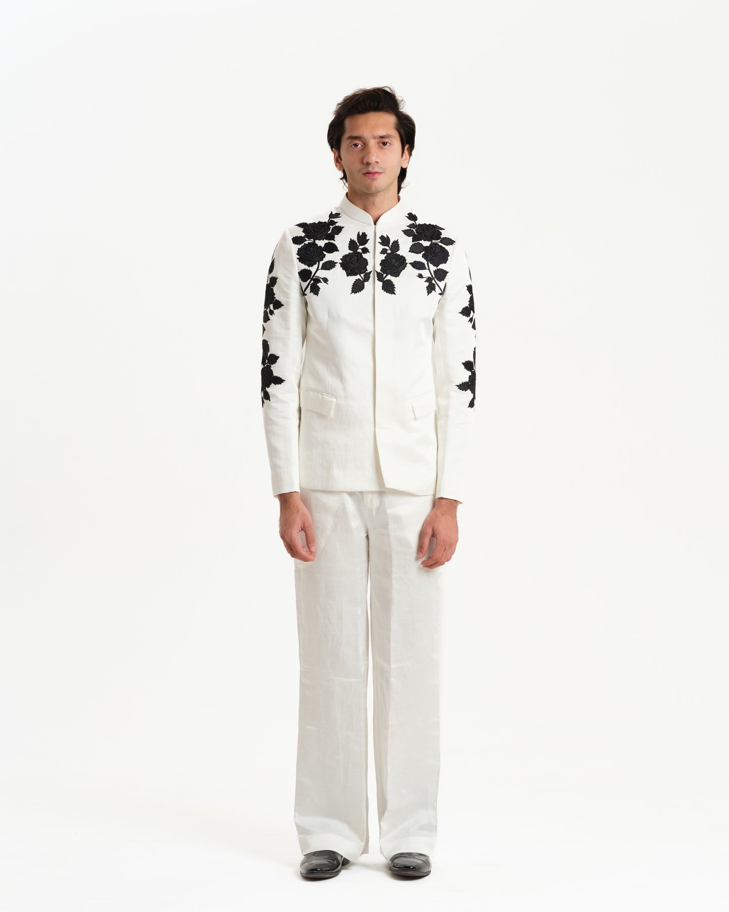 NOIR ROSE' BANDHGALA SET