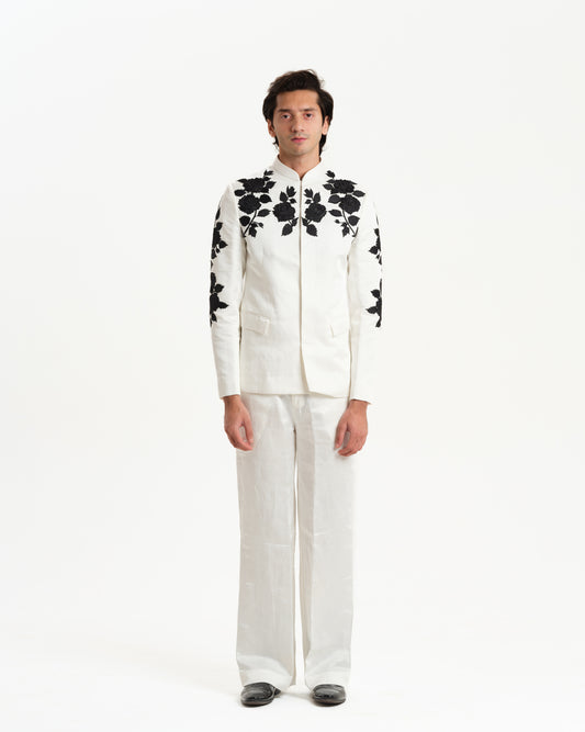 NOIR ROSE' BANDHGALA SET