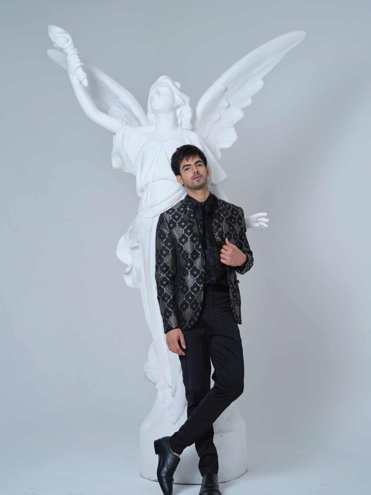 WILLIAM BROCADE BLAZER SET