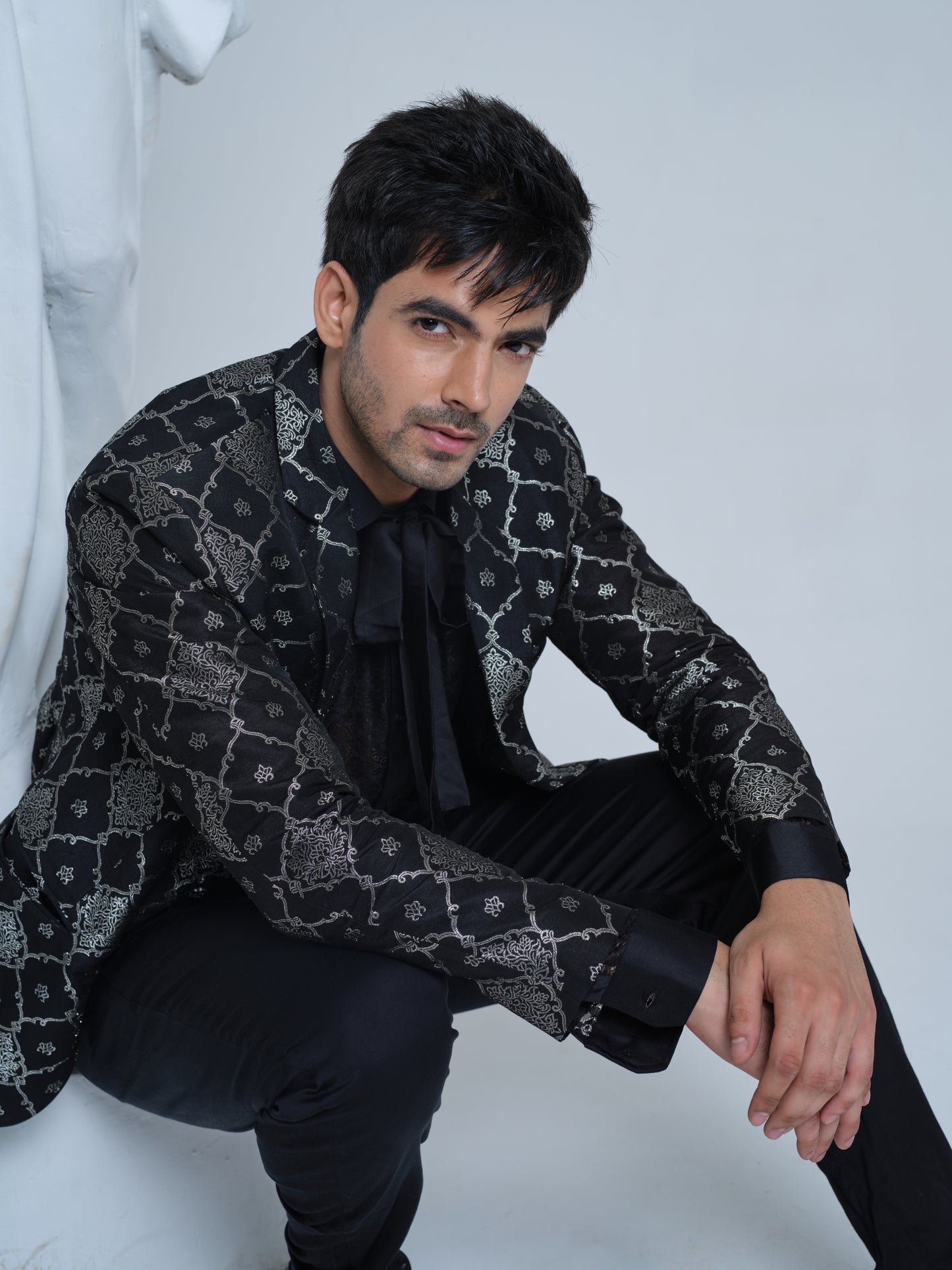 WILLIAM BROCADE BLAZER SET