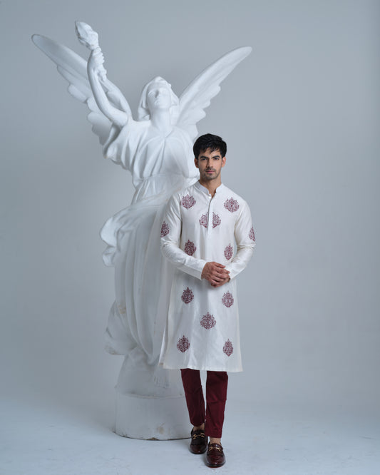 Morgan chanderi KURTA SET