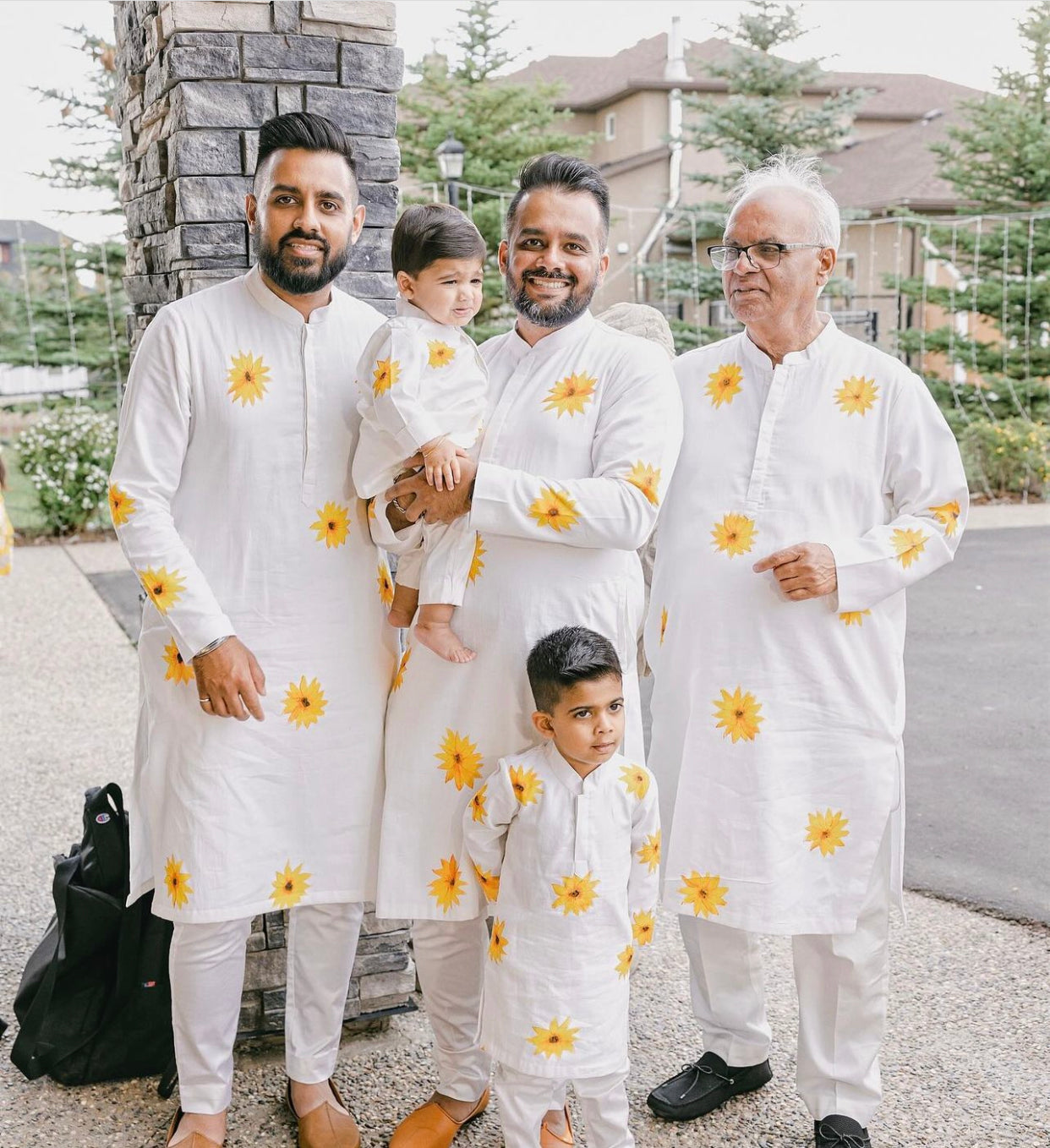 Sunflower handpainted kurta