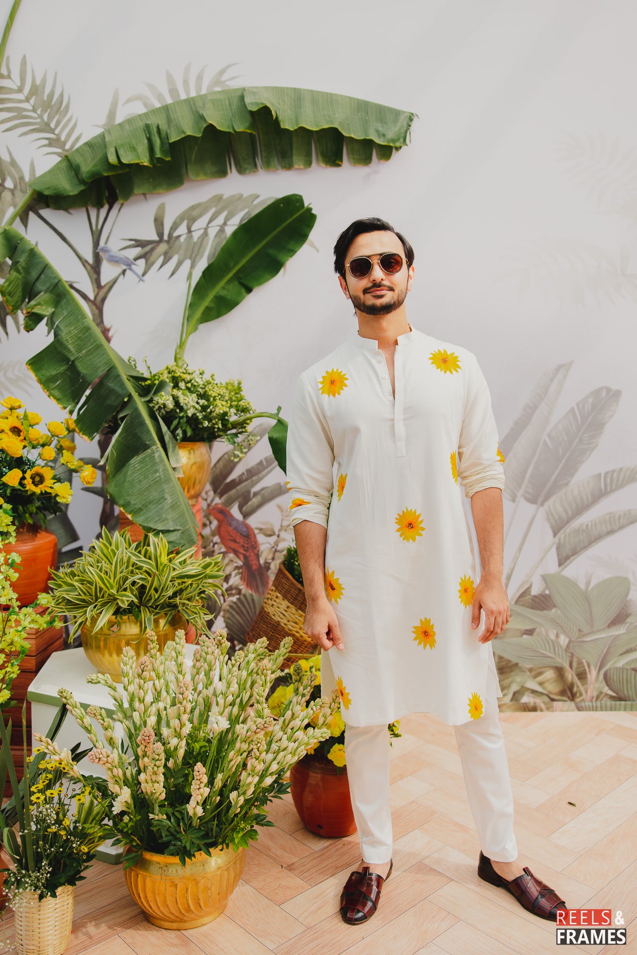 Sunflower handpainted kurta