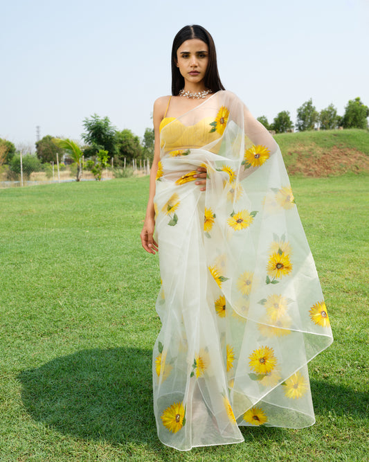 FieLds of Gold Saree