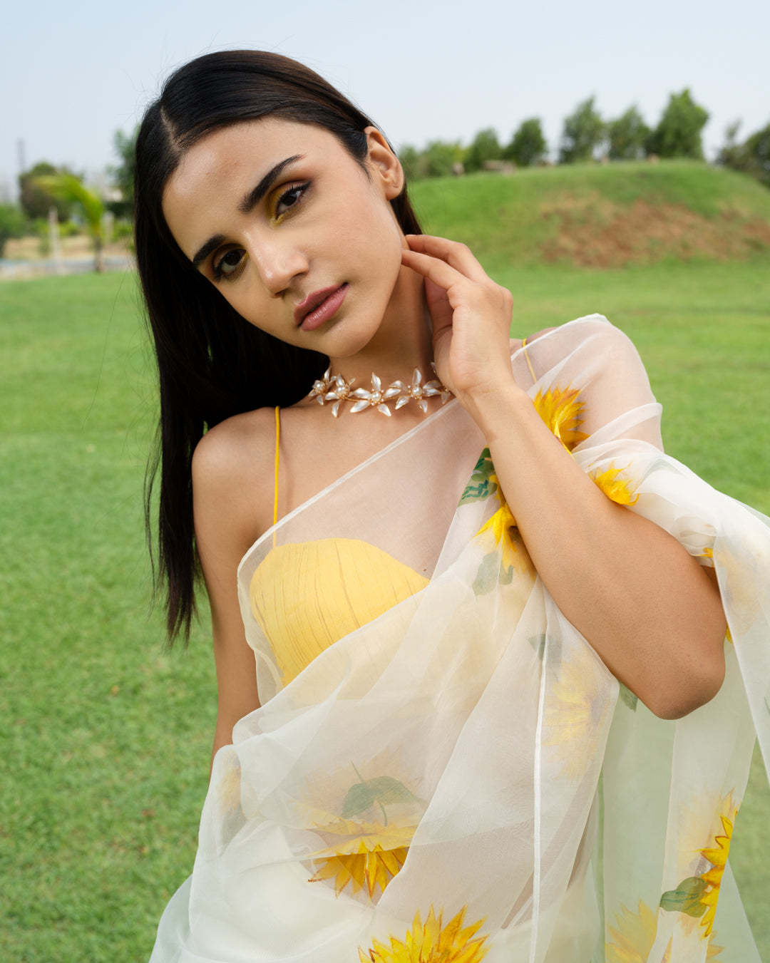 FieLds of Gold Saree