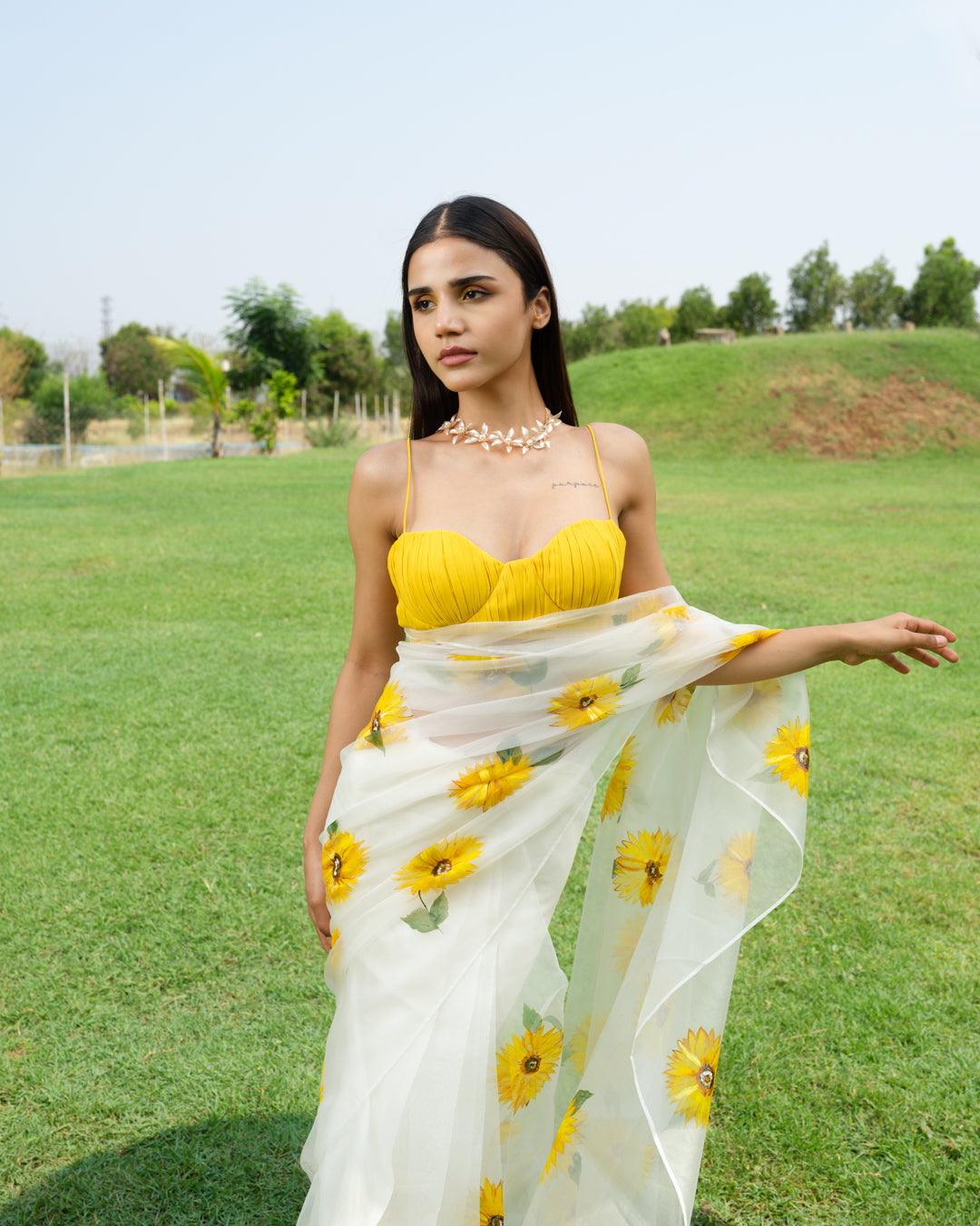 FieLds of Gold Saree